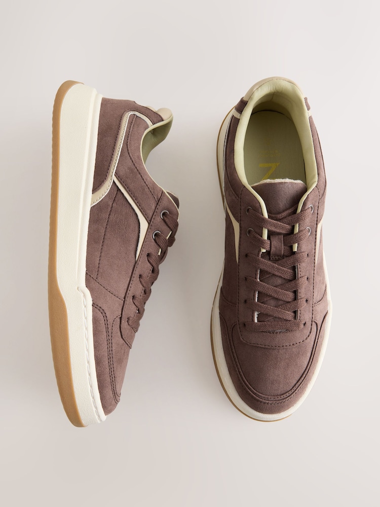 Čokoládově hnědá - Retro šněrovací tenisky s díly Forever Comfort® - Obrázek 1 z 5