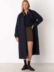 Whistles Blue Wool Collar Neck Knit Jumper - Image 3 of 4