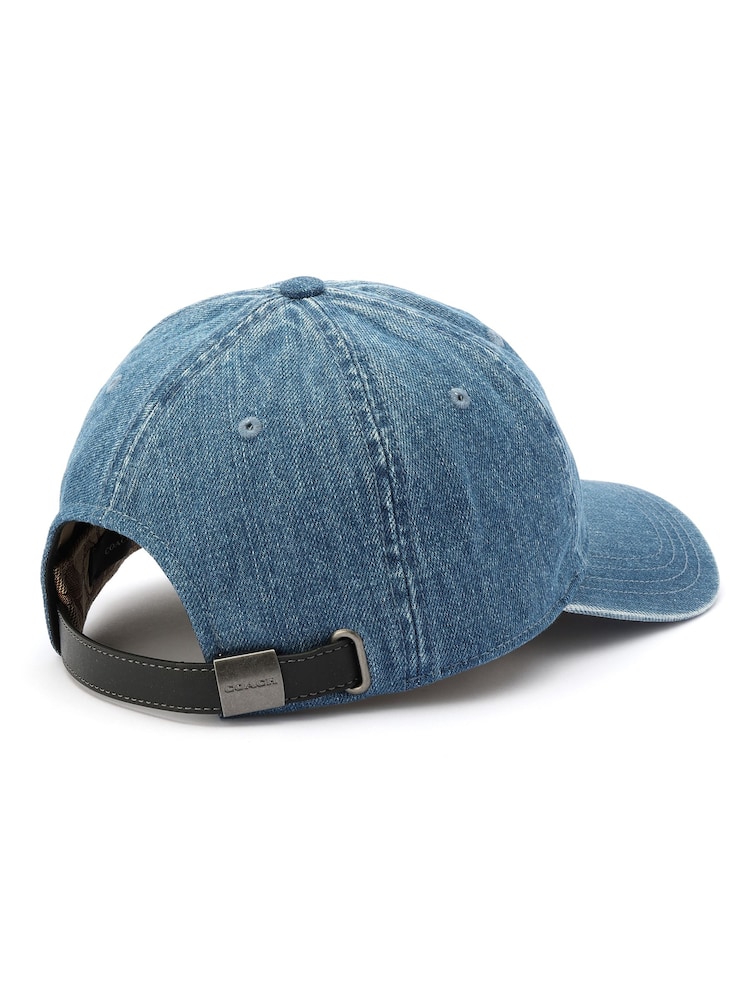 COACH Blue Denim Baseball Hat - Image 2 of 4 COACH Blue Denim Baseball Hat - Image 2 of 4