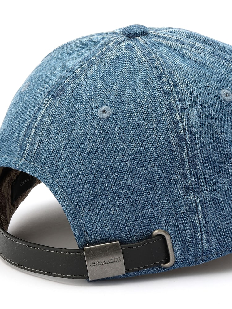 COACH Blue Denim Baseball Hat - Image 4 of 4 COACH Blue Denim Baseball Hat - Image 4 of 4