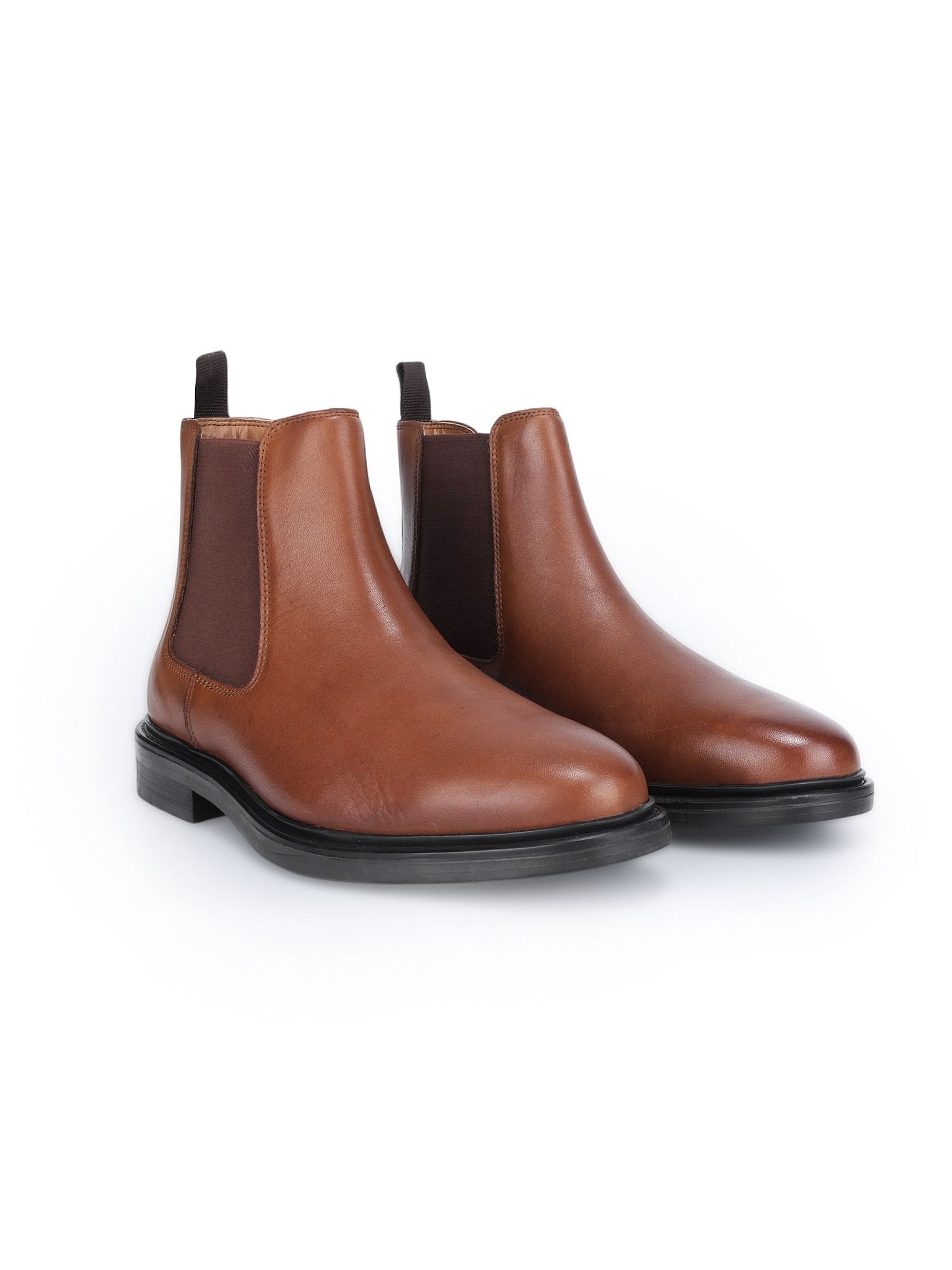 【E】RE:BOOT&Tox&Cream SET Buy Off The Hook Brown Leather Torrance Slip-On Chelsea Boots from