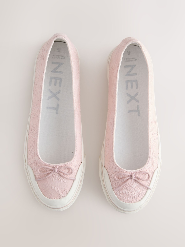 Pink Forever Comfort® Canvas Ballet Flats - Image 1 of 5