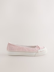 Pink Forever Comfort® Canvas Ballet Flats - Image 3 of 5