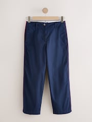Navy Straight Leg Chinos with Side Stripes - Image 6 of 9