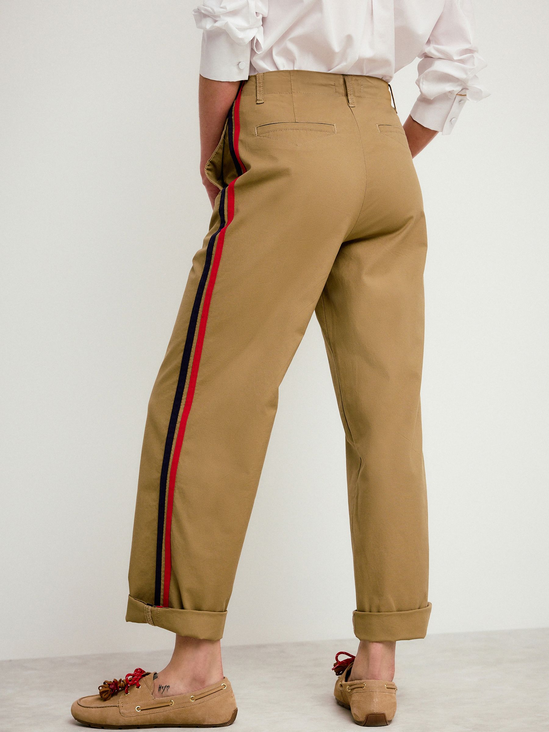 Buy Tan Brown Straight Leg Chinos with Side Stripes from Next USA