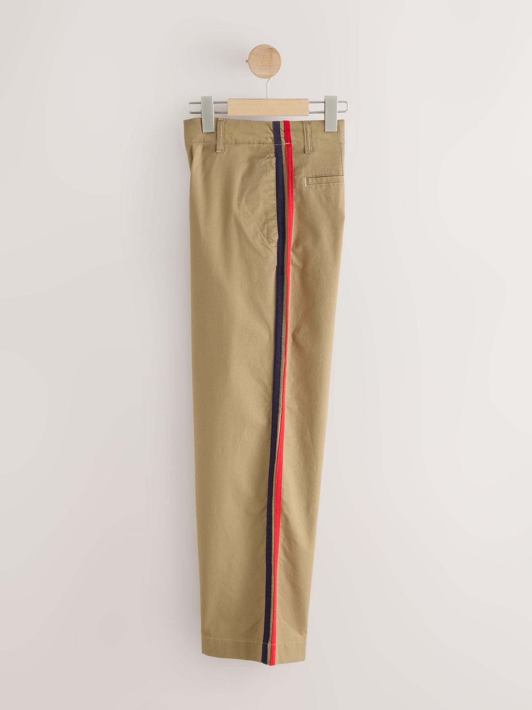 Buy Tan Brown Straight Leg Chinos with Side Stripes from Next USA