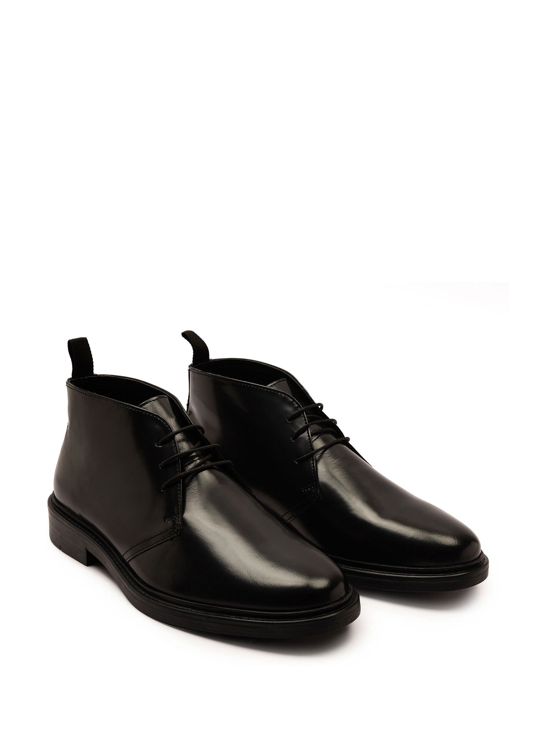 Buy Off The Hook Black Loki Black Leather Lace-Up Boots from Next