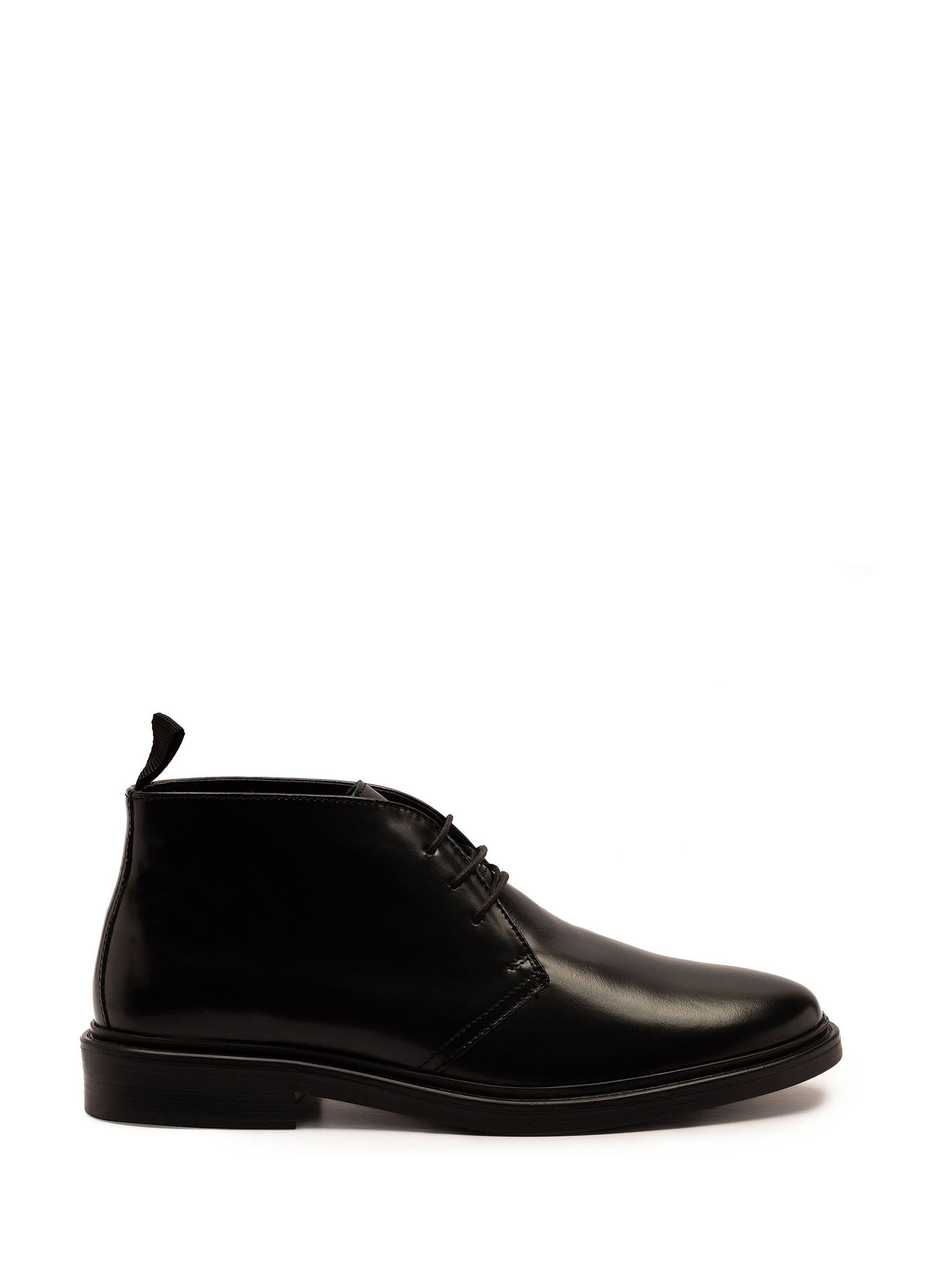 Buy Off The Hook Black Loki Black Leather Lace-Up Boots from Next