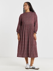 Simply Be Light Red Supersoft Midi Dress - Image 1 of 4