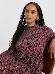 Simply Be Light Red Supersoft Midi Dress - Image 4 of 4