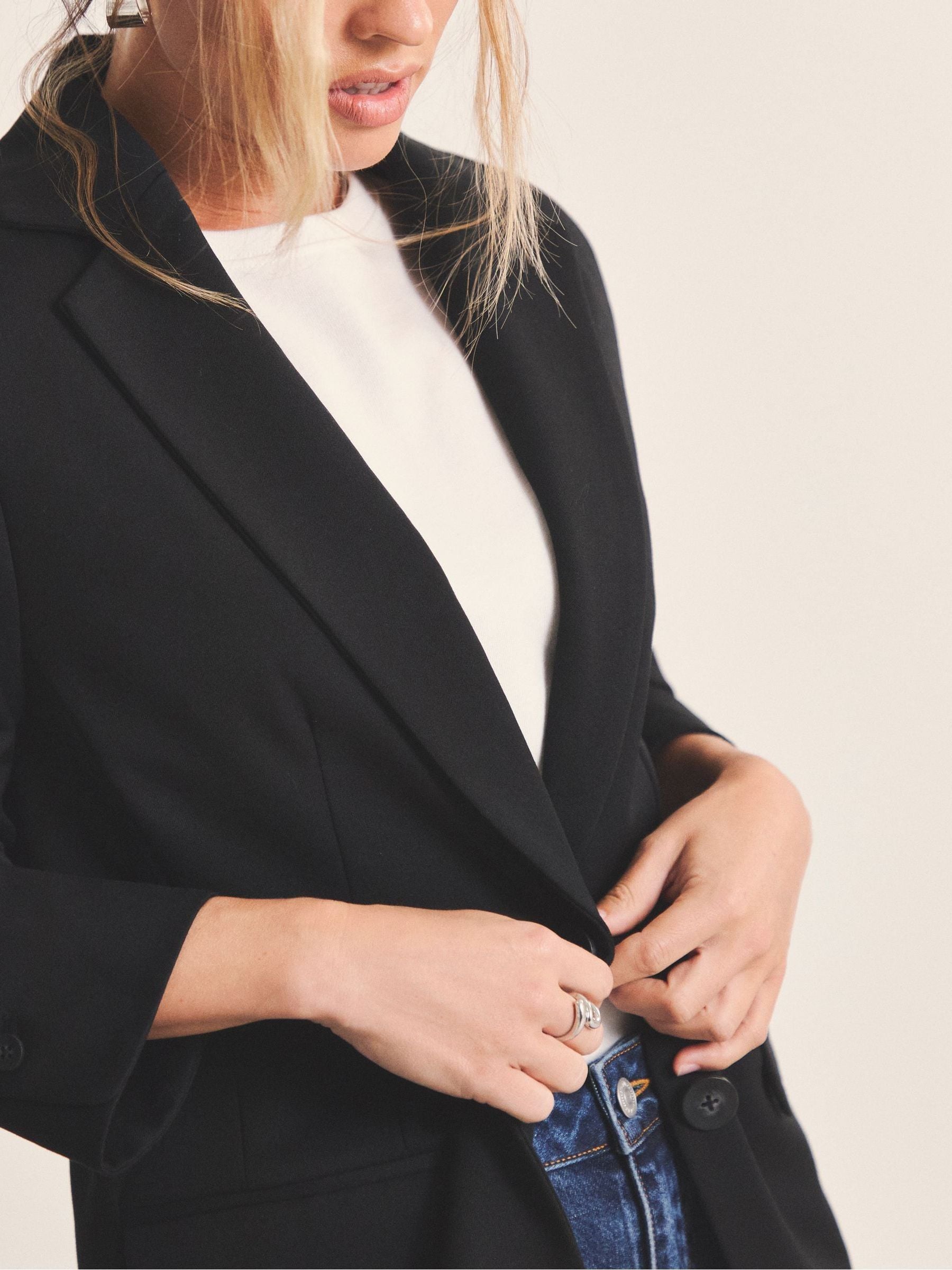 Buy Simply Be Black Cinched Blazer from Next Romania