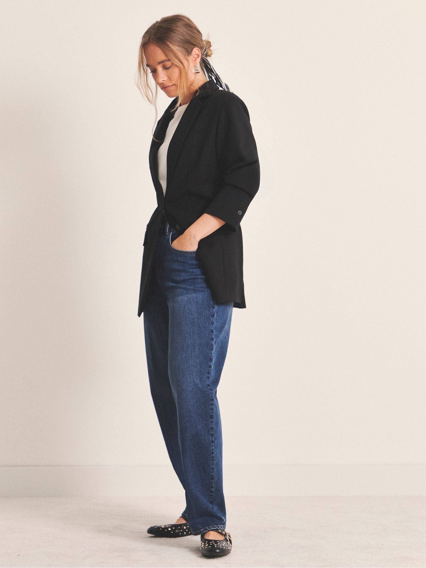 Buy Simply Be Black Cinched Blazer from Next Romania