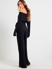 River Island Black Bardot Lounge Set - Image 2 of 4
