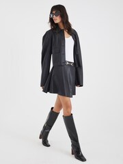 River Island Black Snaffle Faux Leather Mini Skirt - Image 2 of 4