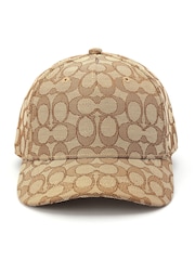 COACH Brown Signature C Jacquard Baseball Hat - Image 1 of 4