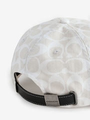 COACH White Signature C Denim Baseball Hat - Image 2 of 4