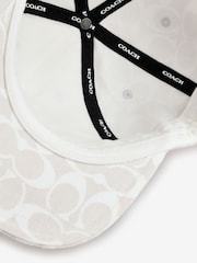 COACH White Signature C Denim Baseball Hat - Image 3 of 4