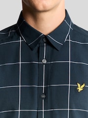 Lyle & Scott Blue Window Pane Check Shirt - Image 3 of 5