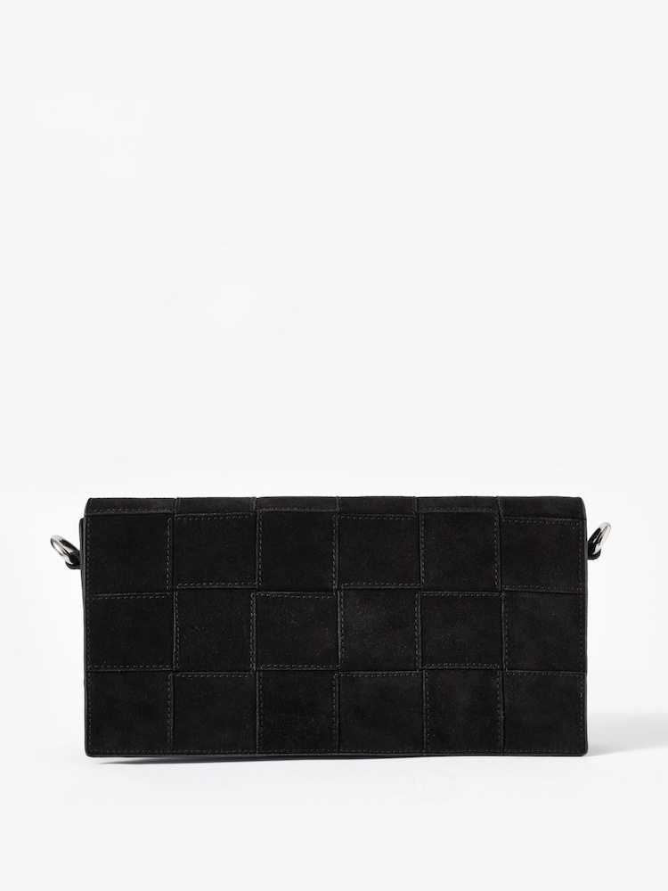 Mint Velvet Avi Suede Woven Clutch - صورة 1 من 4 Mint Velvet Avi Suede Woven Clutch - صورة 1 من 4