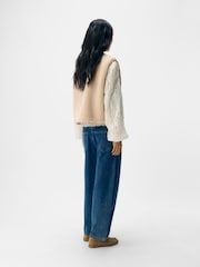 OBJECT Cream Borg Waistcoat - Image 4 of 4