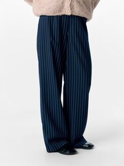 OBJECT Blue Stripe Wide Trousers - Image 3 of 4