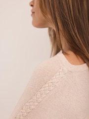 Mint Velvet Natural Cotton Blend Batwing Jumper - Image 5 of 6