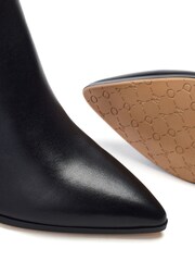 Moda in Pelle Black Sakanay Pointed Branded Snaffle Long Boots - Image 4 of 4