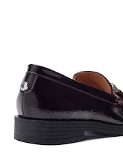 Moda in Pelle Red Tassel Loafers With Leopard Trim - Image 3 of 4