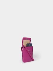 Rosa - Bolso de cuero negro para teléfono The Madison de Osprey London - Imagen 3 de 4