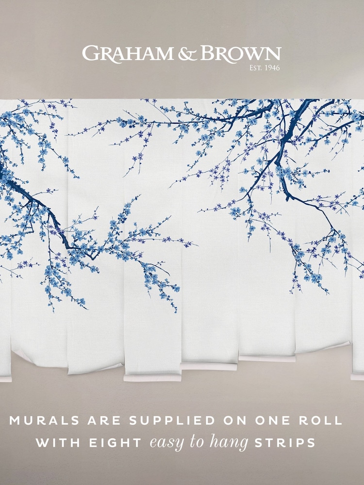 Graham & Brown Sky Sakura A4 Mural Sample - Image 3 of 3