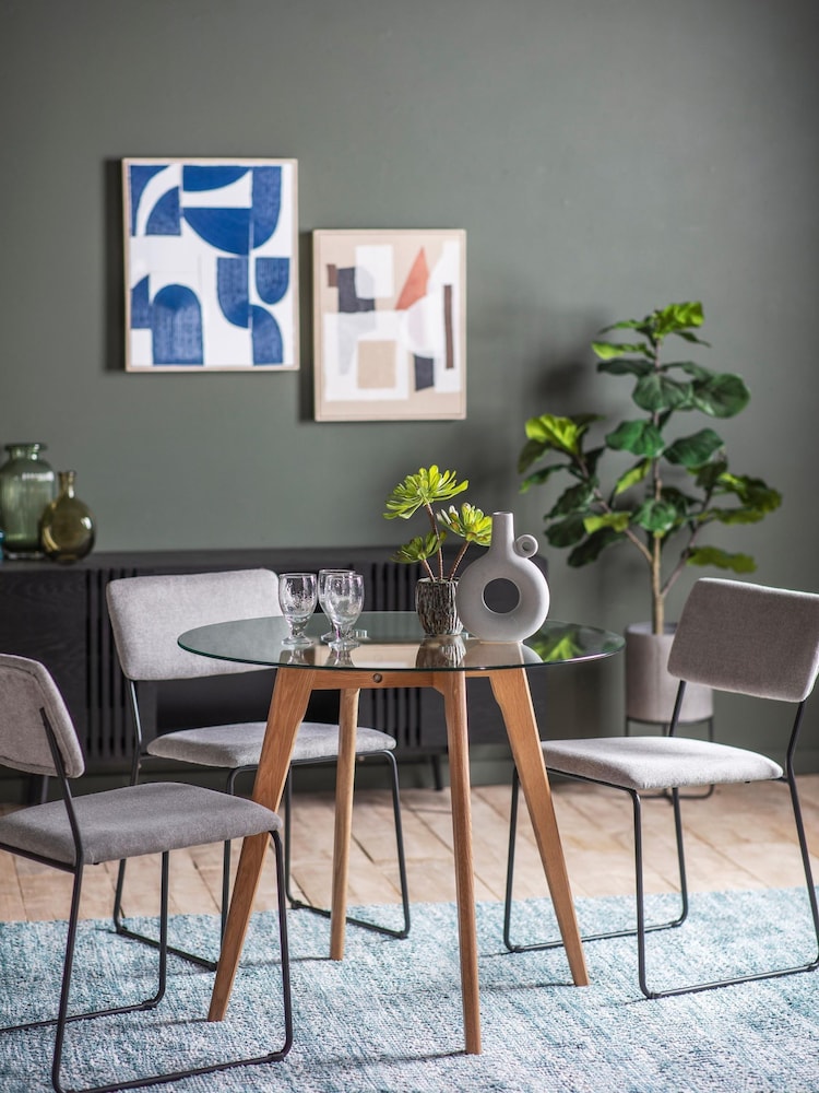 Gallery Home Light Wood Carbon Round Dining Table - Image 1 of 6