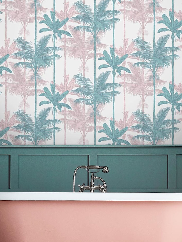 Graham & Brown Blush or Green Jungle A4 Wallpaper Sample - Image 1 of 3 Graham & Brown Blush or Green Jungle A4 Wallpaper Sample - Image 1 of 3