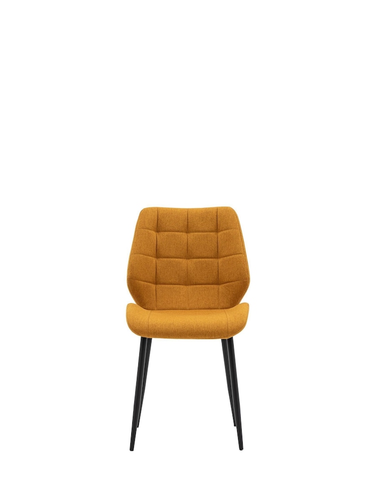 Gallery Home Set of 2 Yellow Set of 2 Bromley Dining Chairs - Image 9 of 9 Gallery Home Set of 2 Yellow Set of 2 Bromley Dining Chairs - Image 9 of 9
