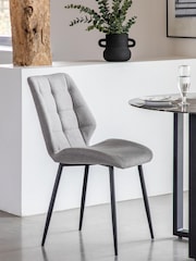 Gallery Home Set of 2 Light Grey Bromley Dining Chairs - Image 1 of 7