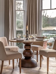 Gallery Home Dark Wood Verve Round Dining Table - Image 1 of 5