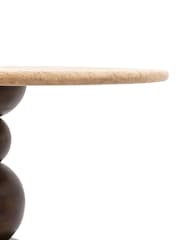 Gallery Home Dark Wood Verve Round Dining Table - Image 4 of 5