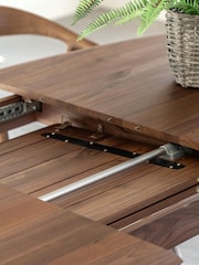 Gallery Home Dark Wood Afton Ext Dining Table Walnut - Image 2 of 7