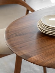 Gallery Home Dark Wood Afton Ext Dining Table Walnut - Image 3 of 7