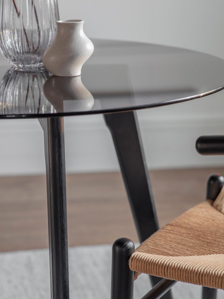 Gallery Home Black Carbon Round Dining Table - Image 2 of 4 Gallery Home Black Carbon Round Dining Table - Image 2 of 4