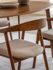 Gallery Home Dark Wood Afton Dining Chair UPH - Image 6 of 7