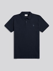 U.S. Polo Assn Blue Vertical Texture Polo Shirt - Image 1 of 3