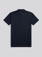 U.S. Polo Assn Blue Vertical Texture Polo Shirt - Image 2 of 3
