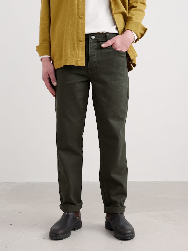 Seasalt Cornwall Green Felling Trousers - Image 2 of 5 Seasalt Cornwall Green Felling Trousers - Image 2 of 5