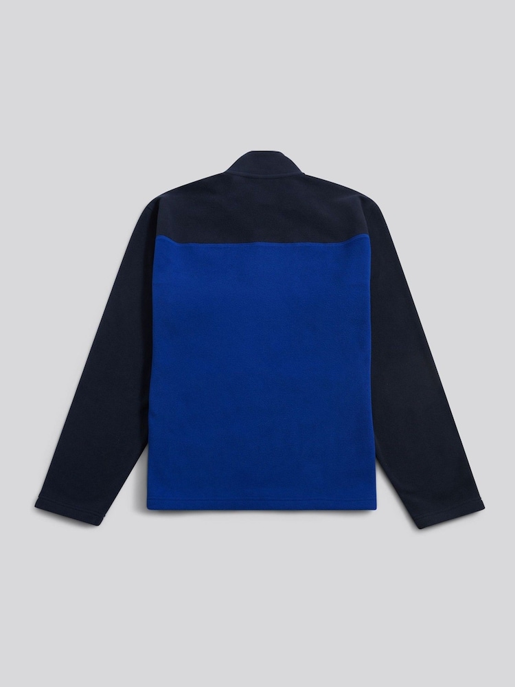 Azul - U.S. Polo Assn Colour Block Micro Funnel Fleece - Imagen 2 de 3