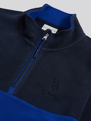 Azul - U.S. Polo Assn Colour Block Micro Funnel Fleece - Imagen 3 de 3