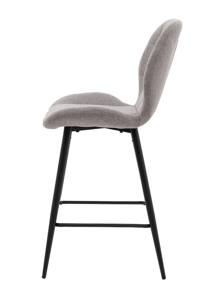 Gallery Home Set of 2 Light Grey Bromley Stools - Image 7 of 7 Gallery Home Set of 2 Light Grey Bromley Stools - Image 7 of 7