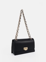 Novo Black Apprehend Chain Flap Medium Shoulder Bag - Image 1 of 4