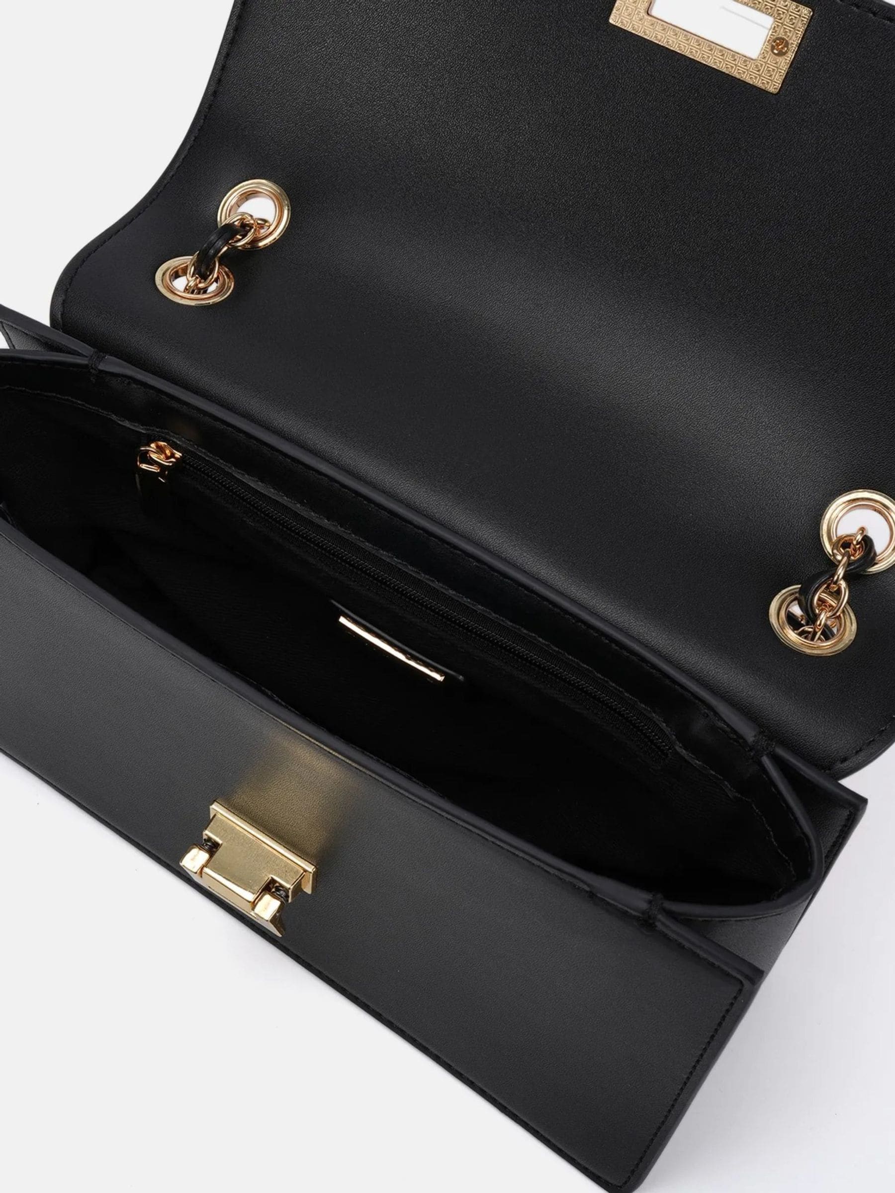 Buy Novo Black Apprehend Chain Flap Medium Shoulder Bag from Next USA
