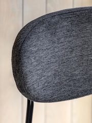 Gallery Home Set of 2 Charcoal Grey Orion Stools - Image 2 of 6