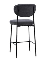 Gallery Home Set of 2 Charcoal Grey Orion Stools - Image 5 of 6
